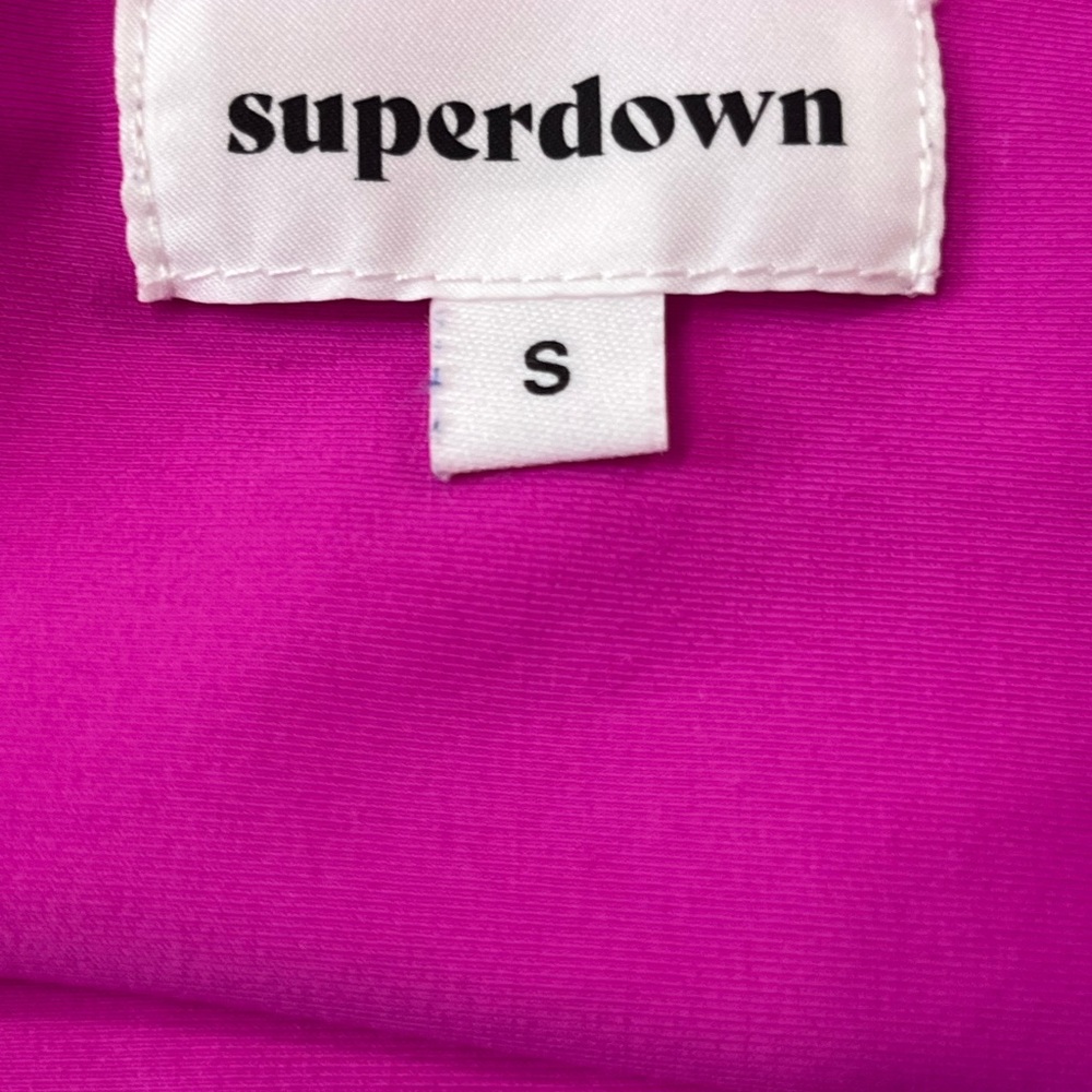 Superdown Revolve Hot Pink Halter Cowl Neck Open Back Bodycon Mini Dress S - Picture 7 of 7